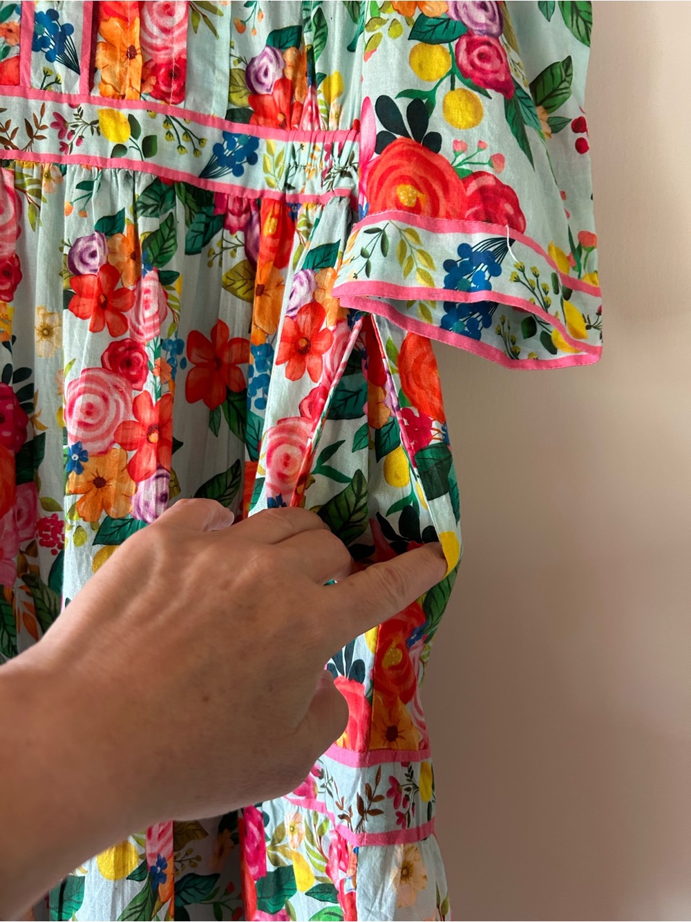 Sohana Floral Midi Dress in Aqua Multicolor Brand New With Tags! Cottage Core - Picture 7 of 15